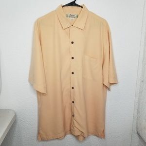 Tommy Bahama botton down Shirt Size M 100% Silk